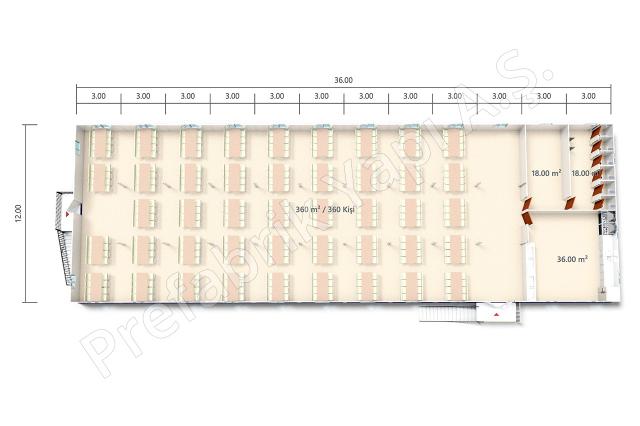Yemekhane Konteyneri BKY 864 m2