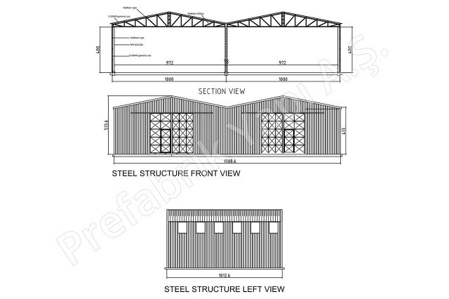 Çelik Yapı 200 m2 Plan