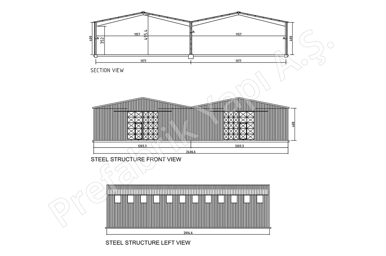 Çelik Yapı 500 m2 Plan