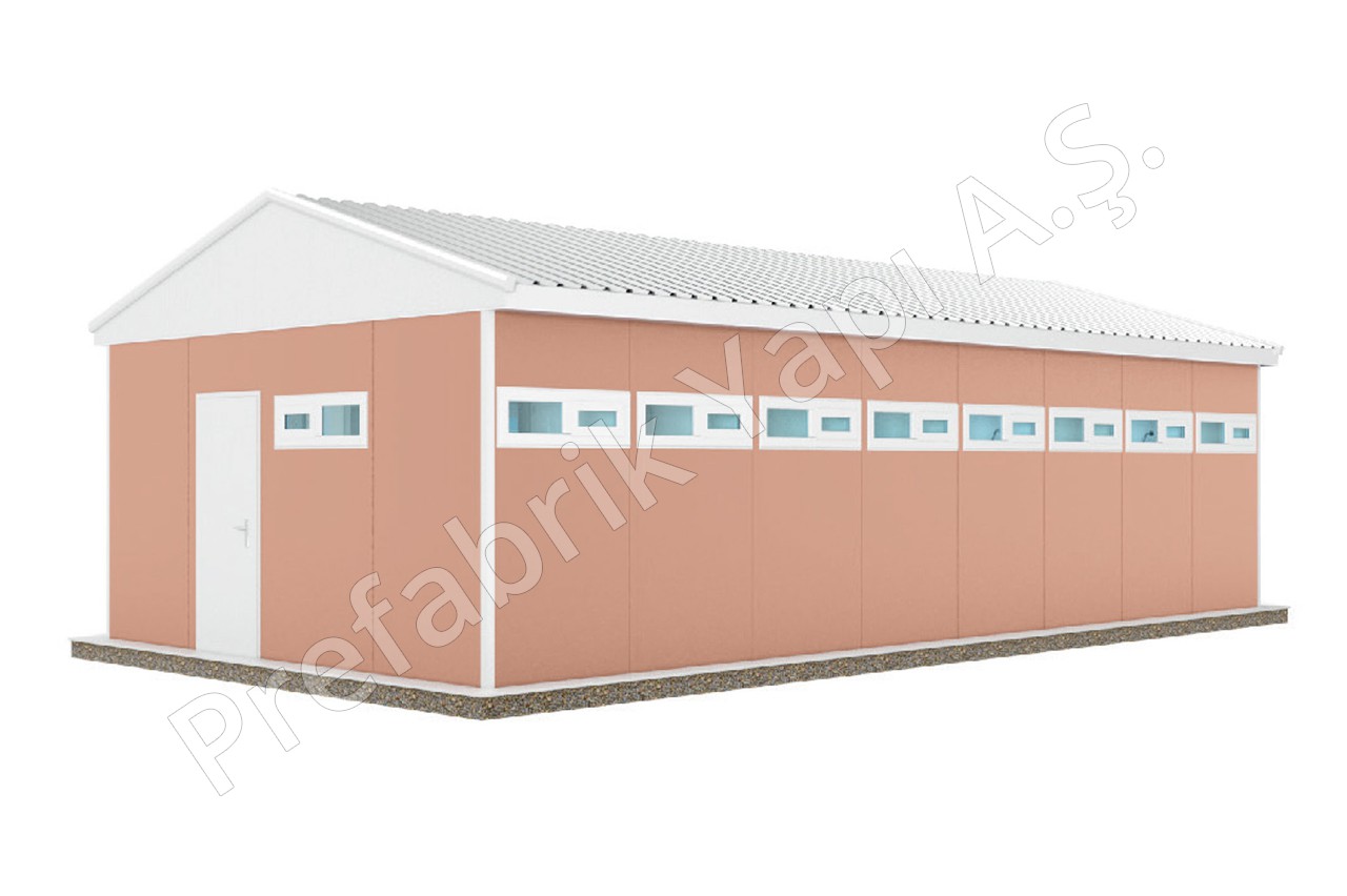 Prefabrik WC-Duş PRWD 52 m2 A