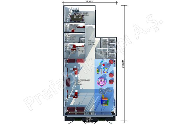 Satış Ofisi 302 m2 Plan